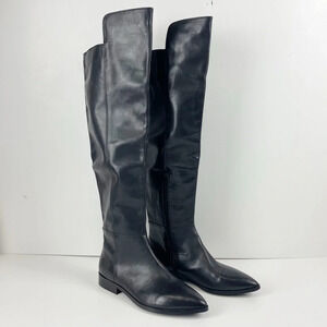 NEW Seychelles Knee High Boots 7 Black Gentle Touch Tall Boot Low Heel Leather